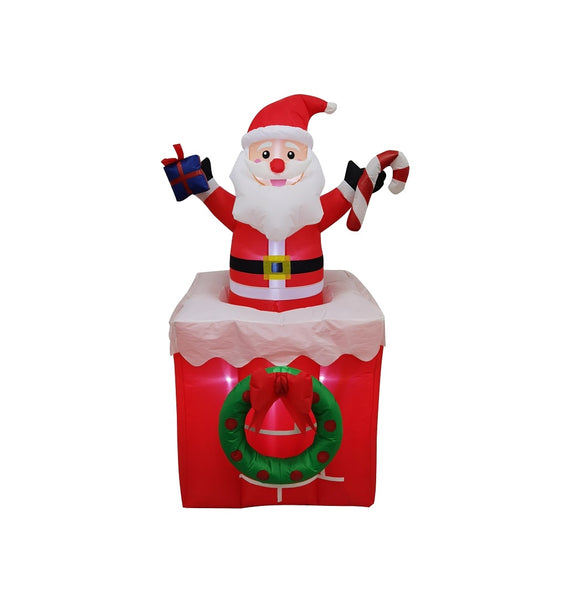 Santas Forest 90823 Inflatable Santa Pop-Up, Polyester, Red/White