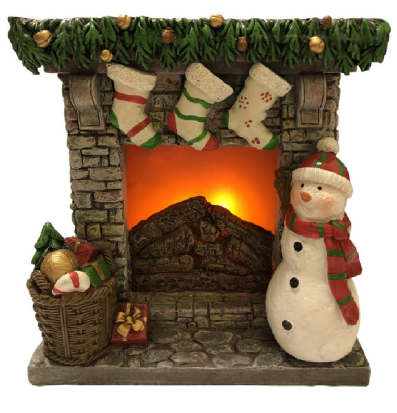 Santas Forest 36519 LED Resin Fireplace, 6.1 Inch, Clear