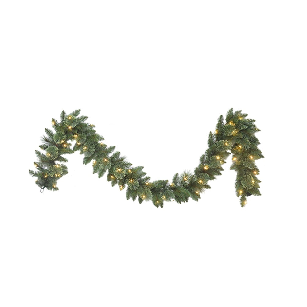 Santas Forest 29717 Lodgepole Christmas Garland, Green, 9 Feet