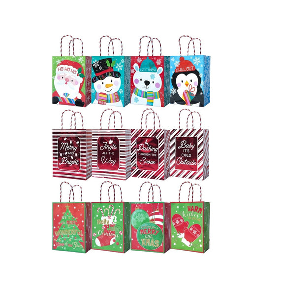 Santas Forest 69832 Medium Gift Bag with Handle, Paper, Festive