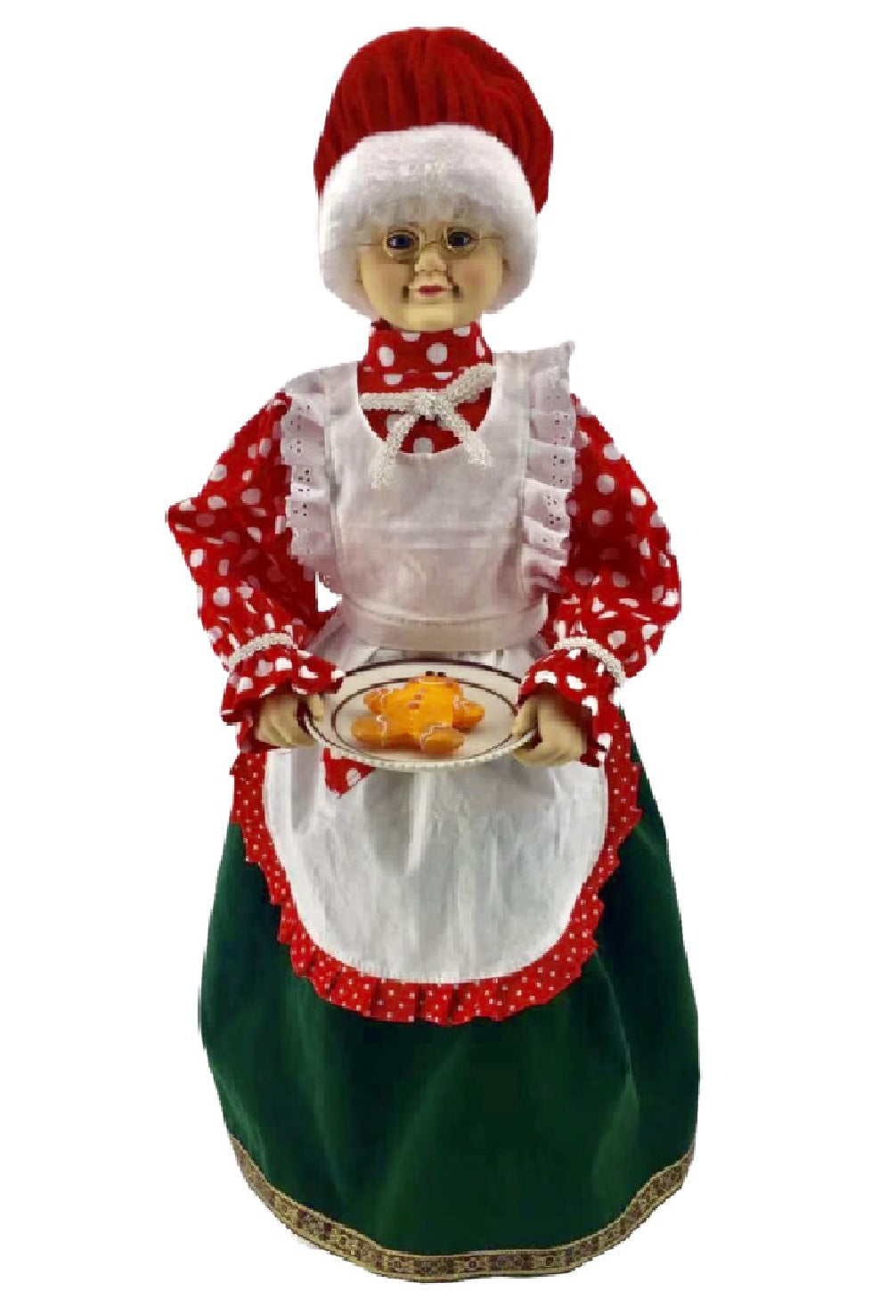 Santas Forest 36507 Musical Animatd Christmas Mrs Claus, 24 Inch