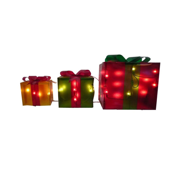 Santas Forest 19111 Pre-Lit Christmas Gift Box Set, PVC