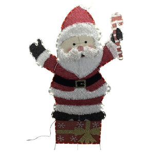 Santas Forest 72703 Prelit 3D Santa, Velvet, 67 Inch