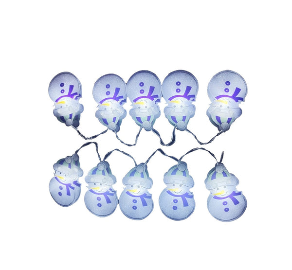 Santas Forest 57806 Snowman String Lights, Plastic