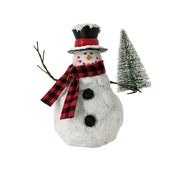 Santas Forest 89812 Snowman w/Stick Arms, White/Red