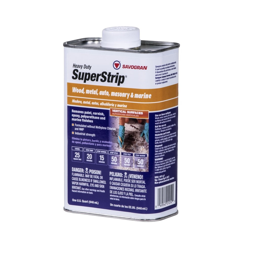 Savogran 01252 Heavy Duty SuperStrip Paint/Varnish Remover, 1 Quart