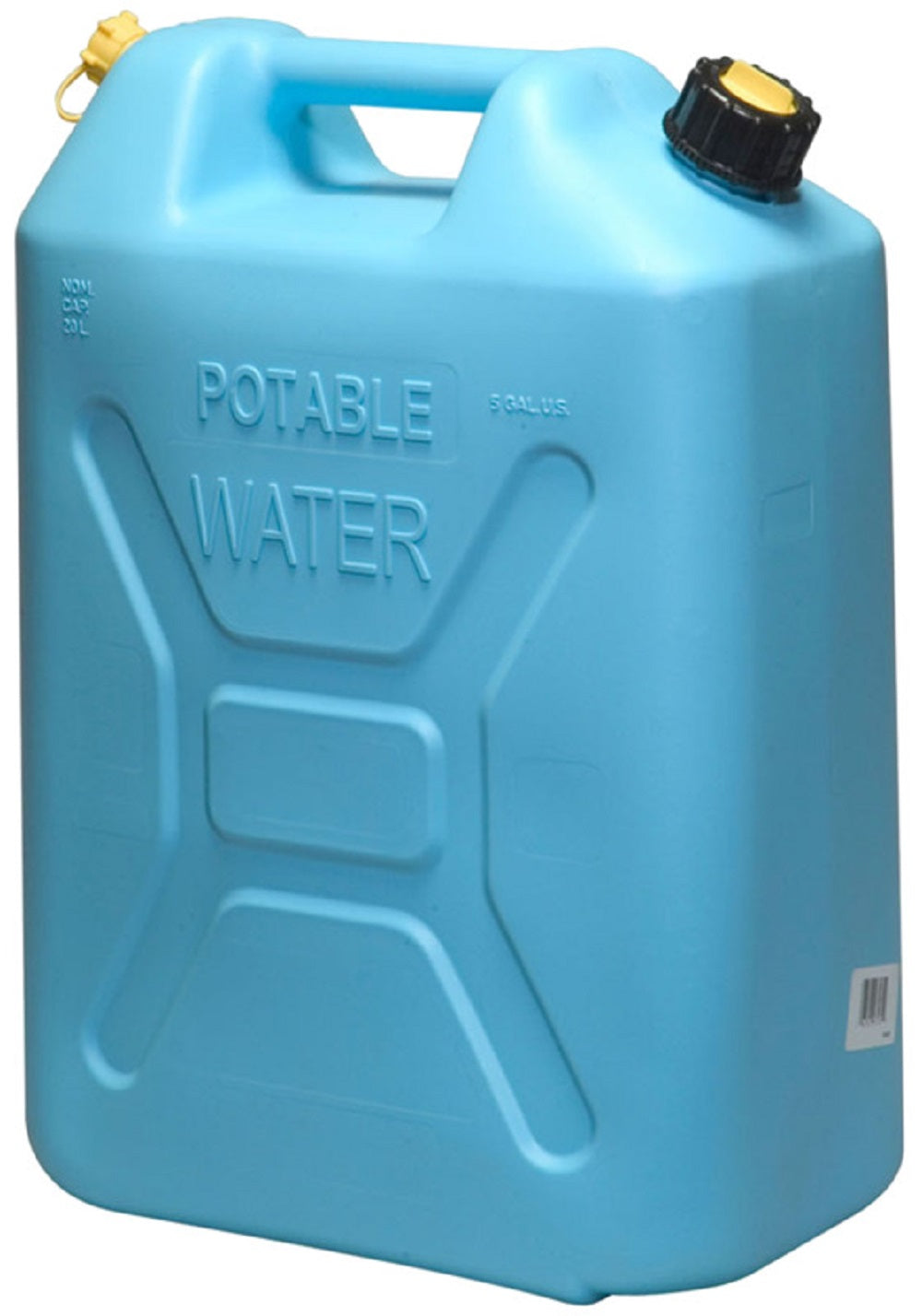 Scepter 04933 Polyethylene Water Container, 5 Gal Capacity, Light Blue