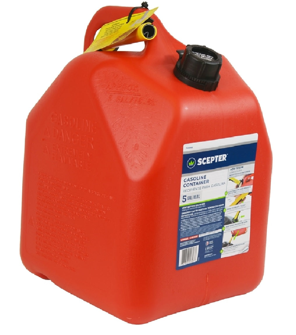 Scepter FG4G511 Flo n' go Gas Can, Red, 5 Gallon Capacity