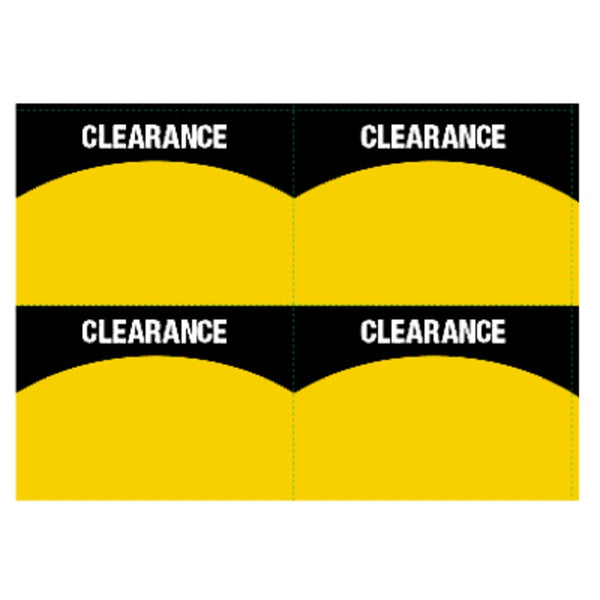 Schiele NEW CLEARANCE 5X3.5 4-UP 4 Up Clearance Indoor Sign Stock