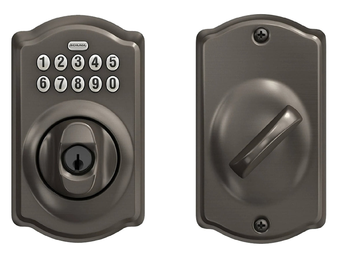 Schlage BE365VPLY622 Electronic Keypad Deadbolt, Matte Black