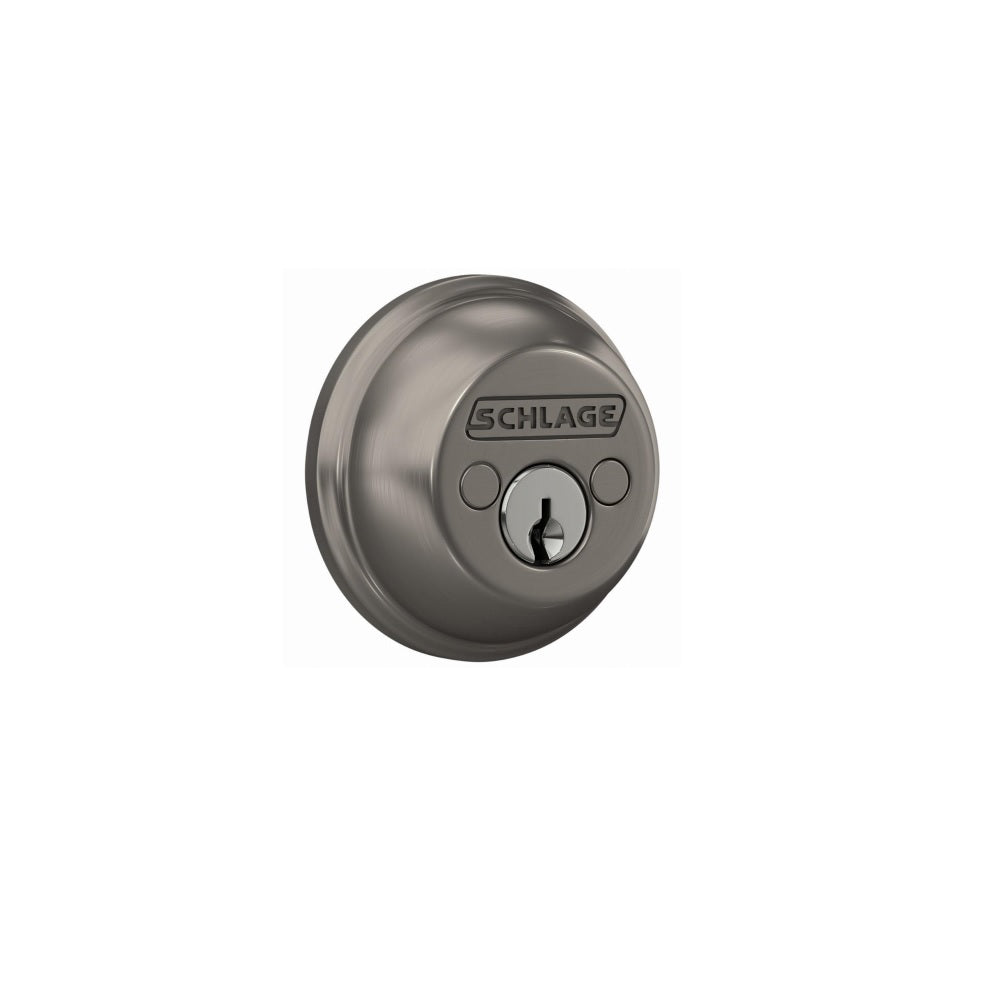 Schlage B62NG619 Double-Cylinder Deadbolt Lock, Satin Nickel