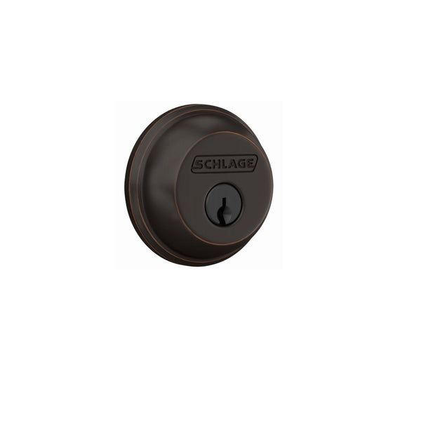 Schlage B60NG716 Single-Cylinder Deadbolt Lock, Aged Bronze