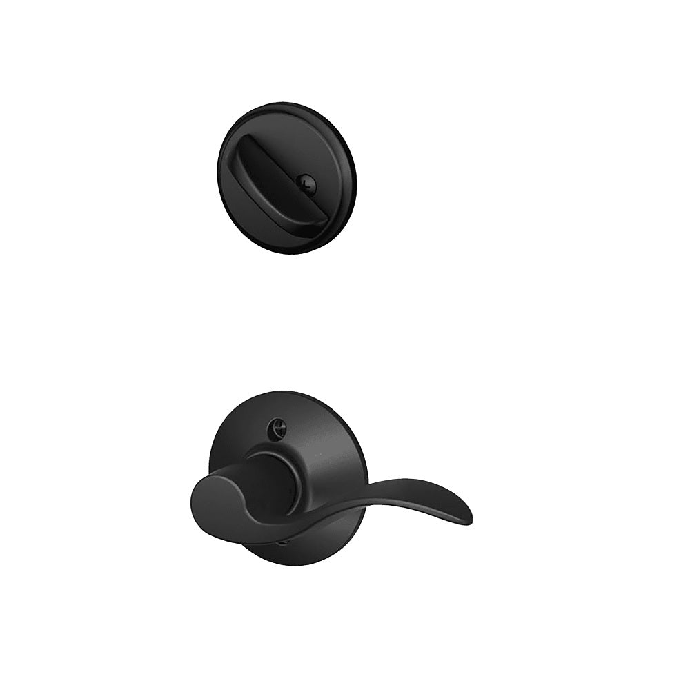 Schlage F59ACC622LH Accent Interior Left-Handed Lever, Matte Black