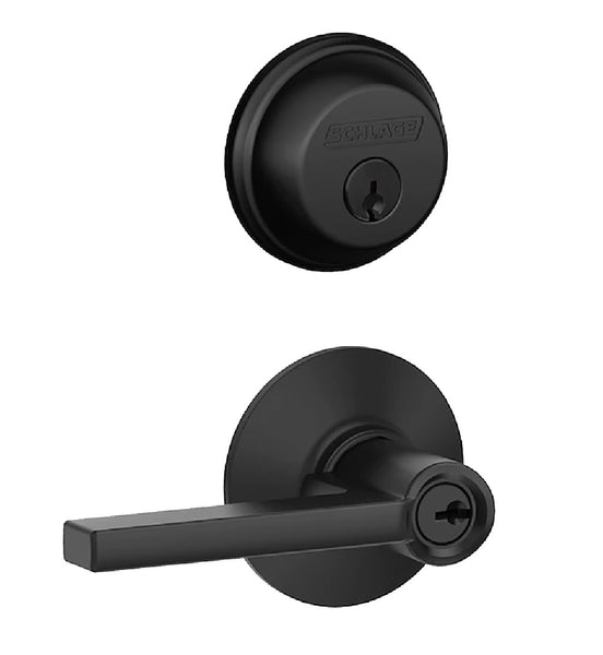 Schlage FB50VLAT622 Entry Door Lock Set and Deadbolt Combo, Metal/Zinc
