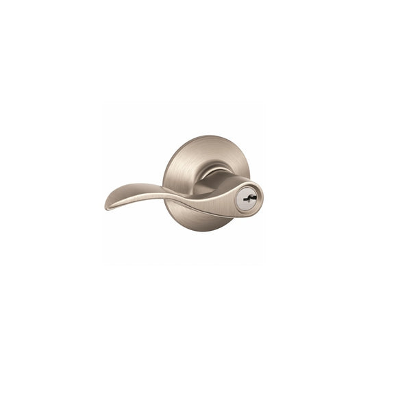 Schlage F51VACC619 Accent Design Entry Lever Lockset, Satin Nickel