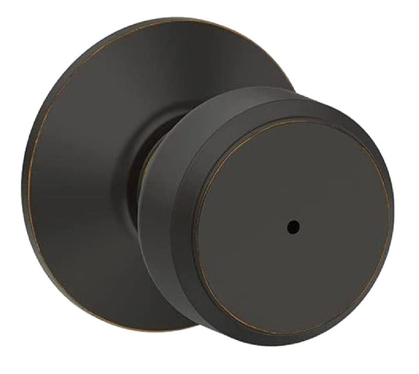 Schlage F40 V BWE 716 Bed & Bath Lock, Aged Bronze