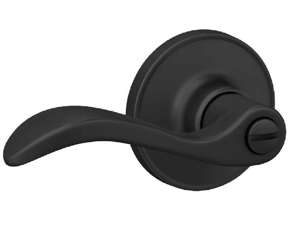 Schlage J40SEV622 J Series Privacy Door Lockset, Matte Black, Metal/Zinc