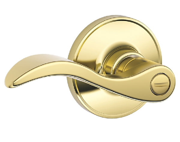 Schlage J40VSEV605 Privacy Door Locks Lever, Bright Brass