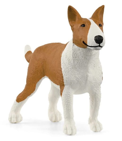Schleich 13966 Bull Terrier Toy Animal Figurine, Brown & White