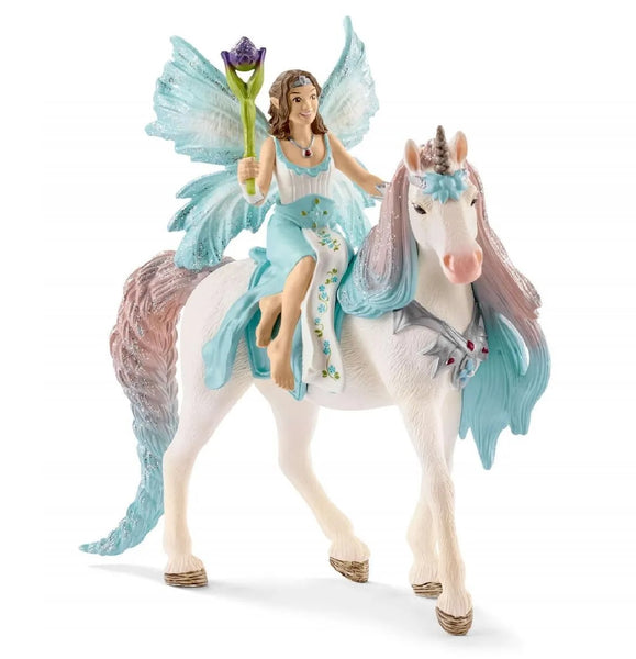 Schleich 70569 Fairy Eyela with Princess Unicorn Toy, Plastic