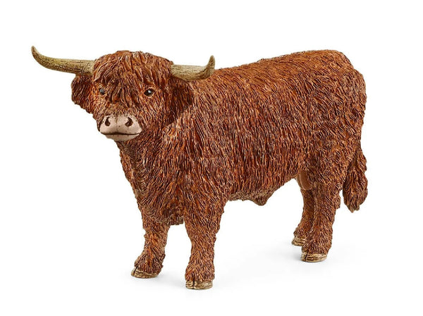 Schleich 13919 Highland Bull Toy Animal Figurine, Brown