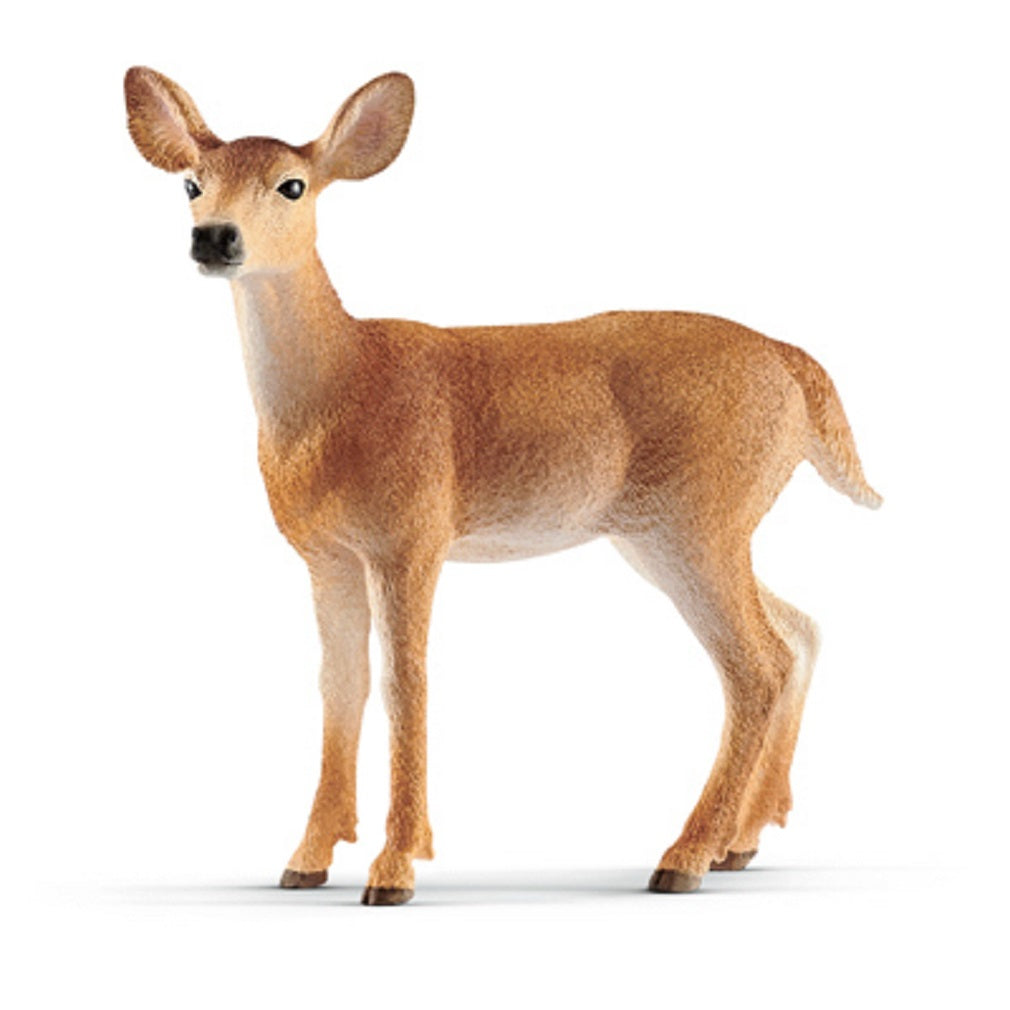 Schleich 14819 Tailed Doe, Vinyl Plastic, Brown & White