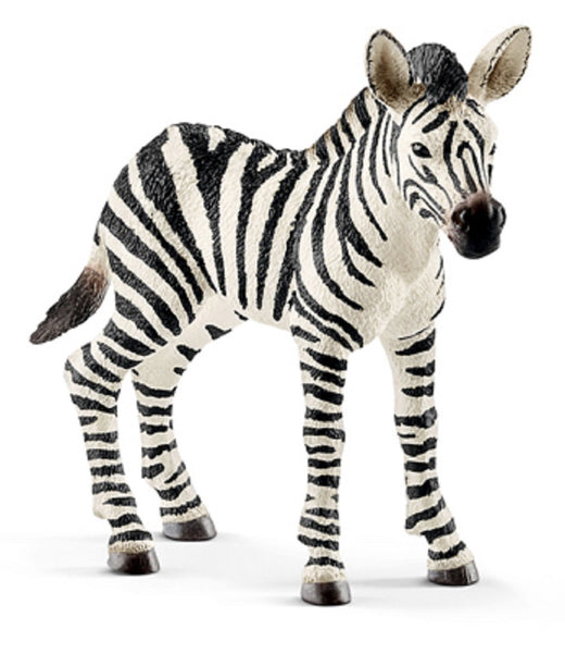 Schleich 14811 Zebra Foal Toy Figurine, White & Black