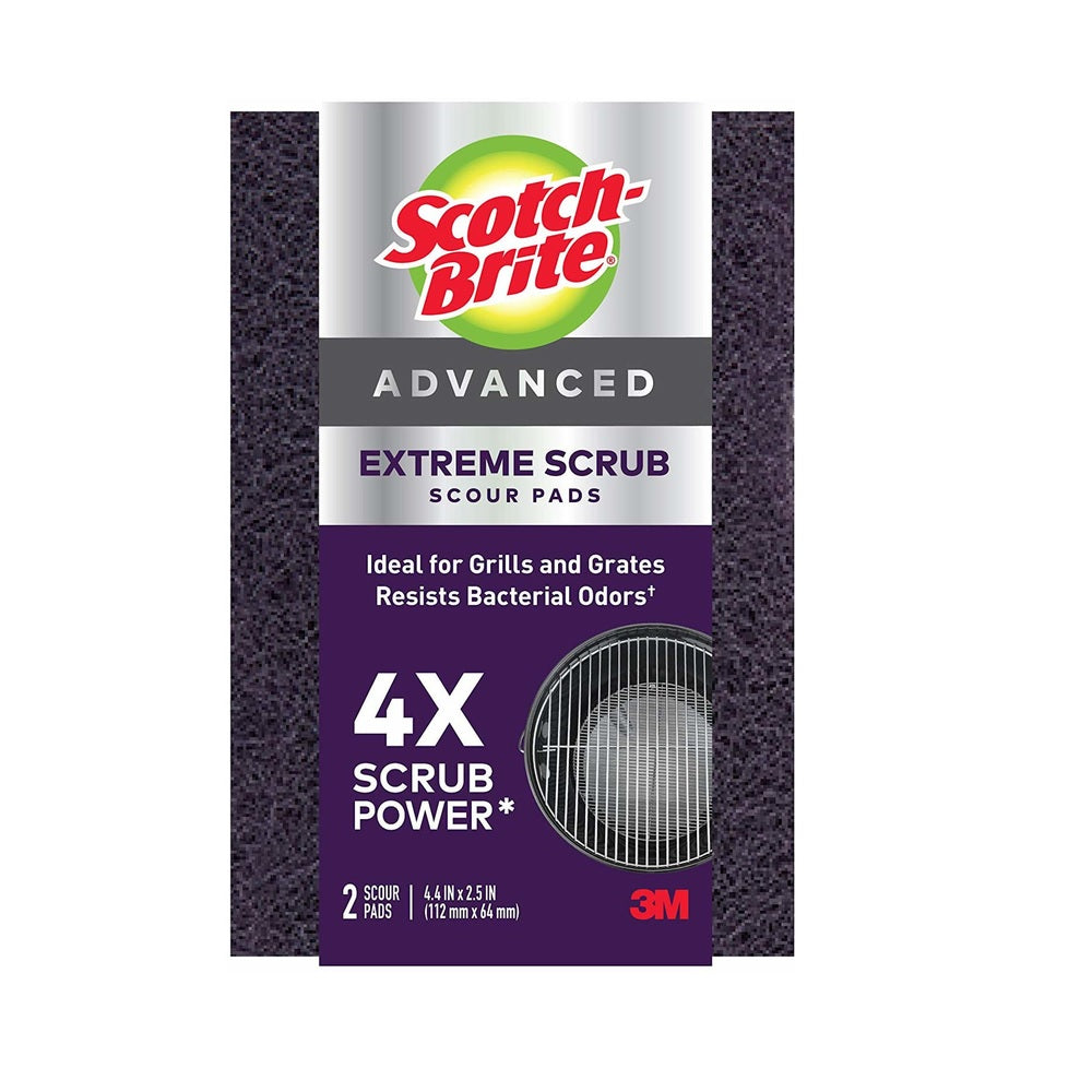 Scotch-Brite 77222-R Extreme Scrub Heavy Duty Scouring Pads, Purple