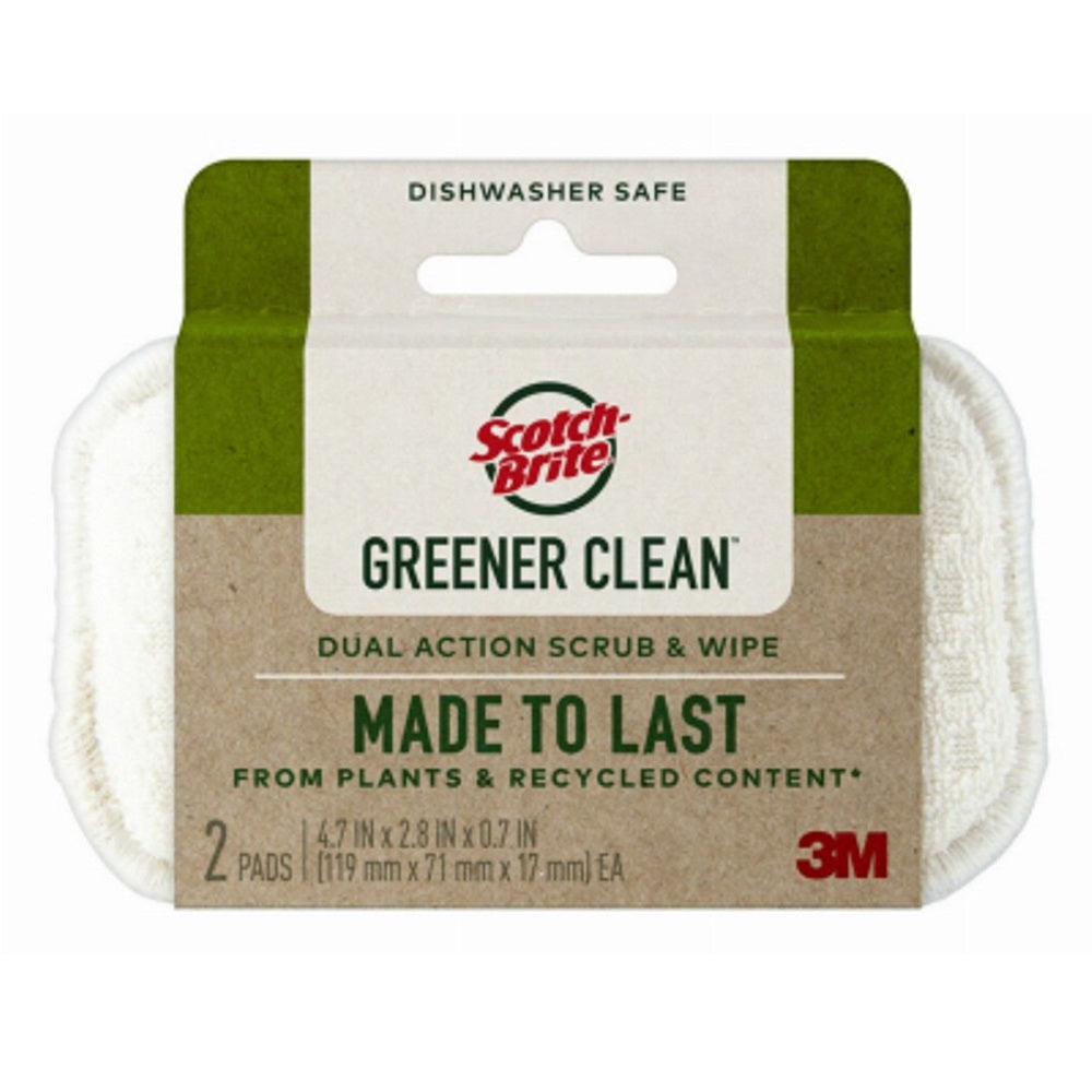 Scotch-Brite  92773-2-SW Greener Clean Dual Action Scrub & Wipe Pads