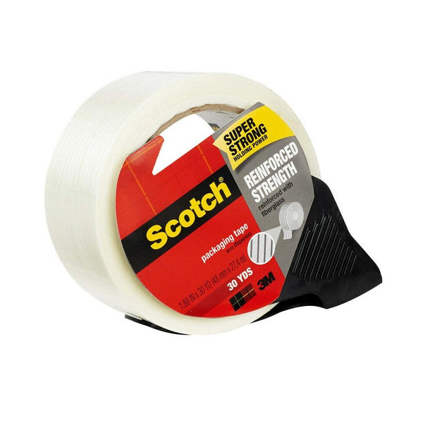 Scotch 8959-RD-DC Packaging Tape With Dispenser, 1.88 Inch x 30 Yards