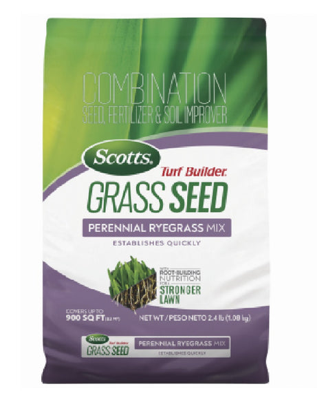 Scotts 18038 Turf Builder Grass Seed Perennial Ryegrass Mix, 2.4-Lbs