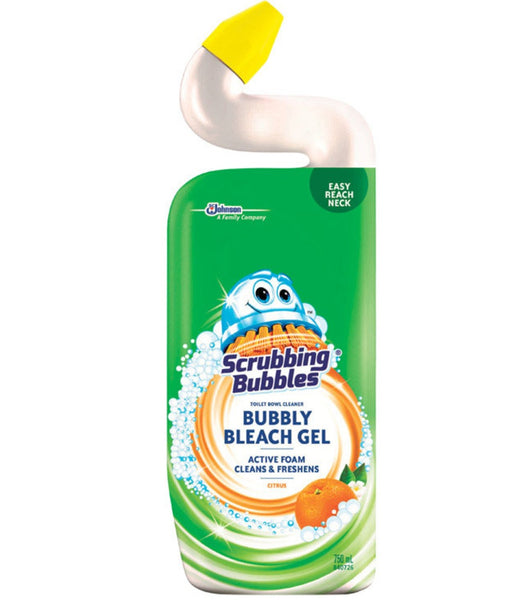 Scrubbing Bubbles 71580 Bubbly Bleach Gel Toilet Bowl Cleaner, Citrus, 24 Oz