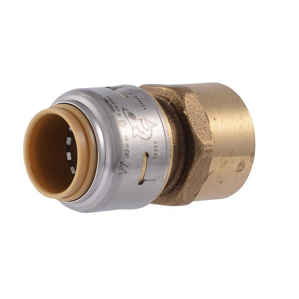 SharkBite UR072A Pipe Connector, 1/2 Inch x 1/2 Inch