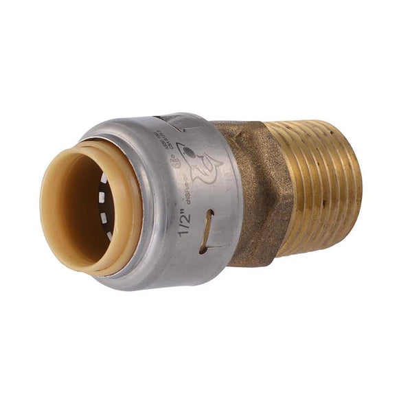 SharkBite UR120A Straight Pipe Connector, 1/2 Inch x 1/2 Inch