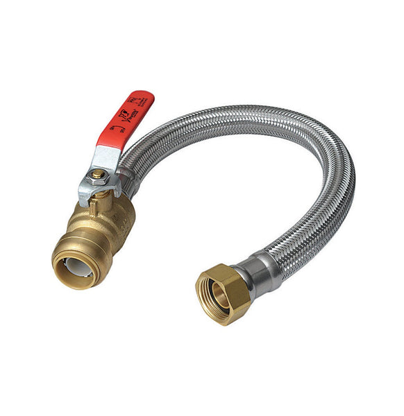 SharkBite UR3088FX18BV Water Heater Connector Supply Line, 3/4 inches