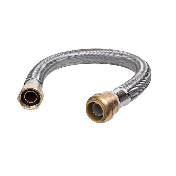 SharkBite UR3088FX18 Braided Water Heater Supply Line, Stainless Steel