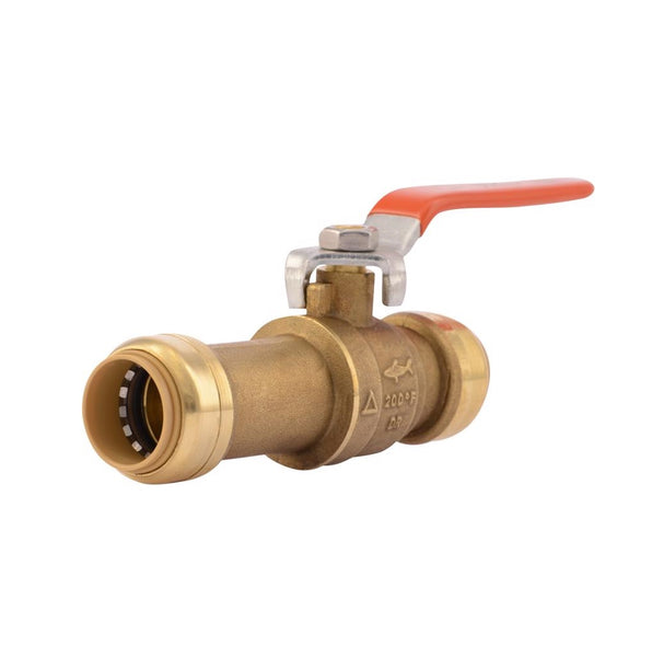 SharkBite UR24736 Slip Ball Valve, Brass, 3/4 inches