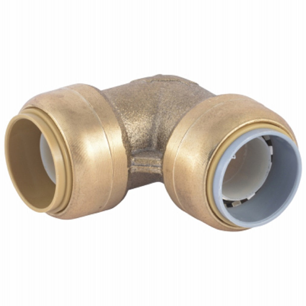 Sharkbite U4256LFA Push To Connect Brass 90-Degree Elbow Fitting, 3/4 Inch
