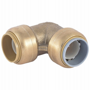 Sharkbite U4256LFA Push To Connect Brass 90-Degree Elbow Fitting, 3/4 Inch