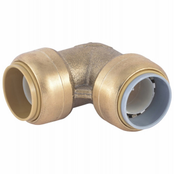Sharkbite U4256LFA Push To Connect Brass 90-Degree Elbow Fitting, 3/4 Inch