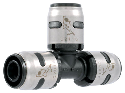 Sharkbite k362a Evopex Push-To-Connect Tee, 1/2" Dia