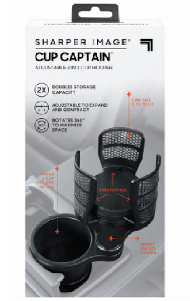 Sharper Image CUP01006 As Seen On TV Cup Captain Adjustable 2 in 1 Cup Holder