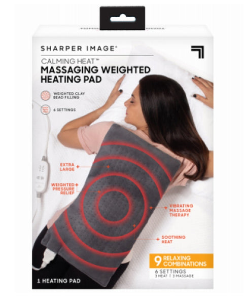 Sharper Image CWT02106 As Seen On TV Calming Heat Massaging Heating Pad