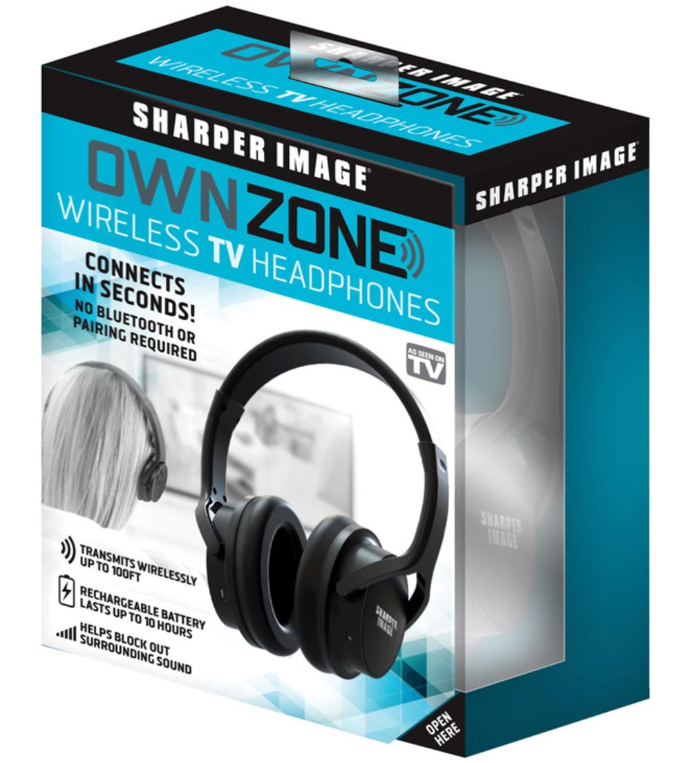 Sharper Image WN011112 Own Zone As Seen On TV Over The Ear TV Headphones, Black