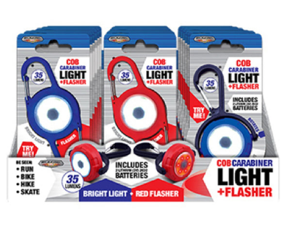 Shawshank LEDz 702792 COB Carabiner Light & Flasher, 35 Lumens