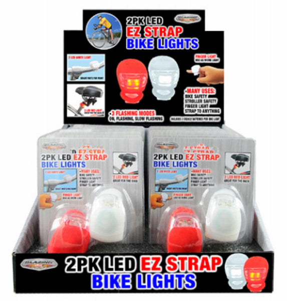 Shawshank Ledz 702302 LED EZ Strap Bike Lights 3 Flashing Modes