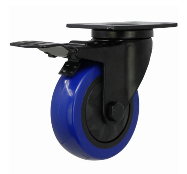 Shepherd Hardware 3664 Blue Diamond TPU Wheel Caster, 4 Inch