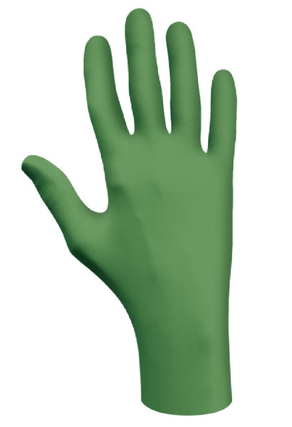 Showa 6110PFM Nitrile Disposable Gloves, Green