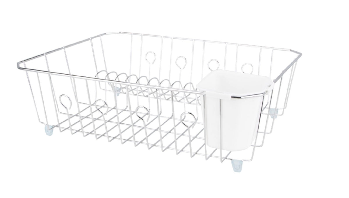 Simple Spaces JI-25C-3L Dish Drainer with Cutlery Basket, Steel