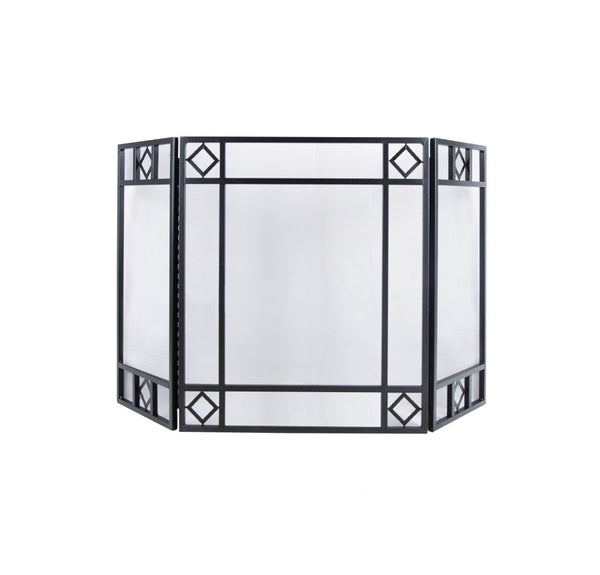Simple Spaces S38907BK Fire Place Panel Screen, Black, 30 inch X 52 inch